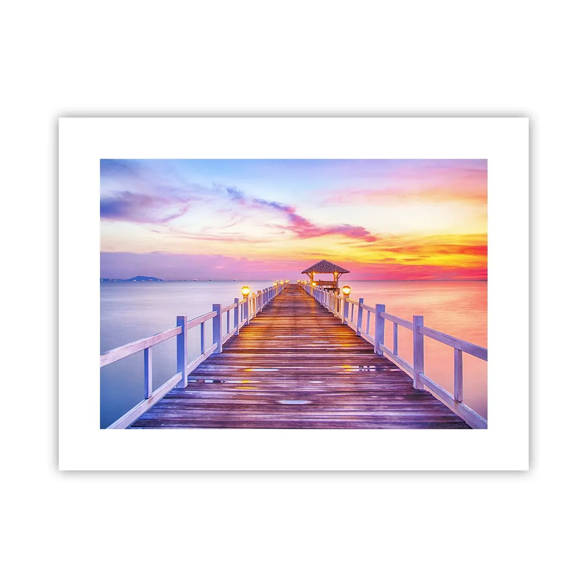 Plakat - Lilagylden stilhed om aftenen - 40x30 cm