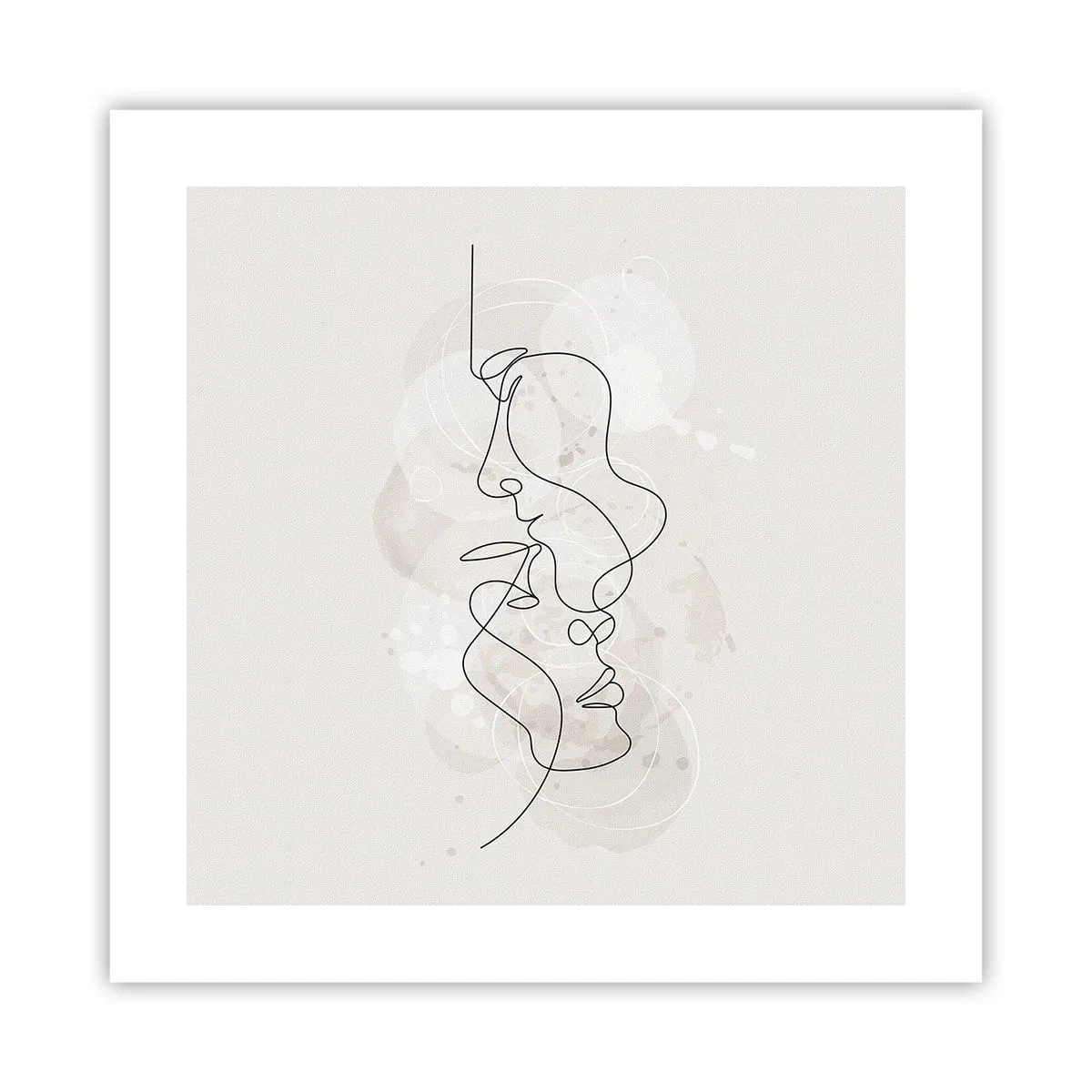 Plakat - Omfavnet i en omfavnelse - 40x40 cm