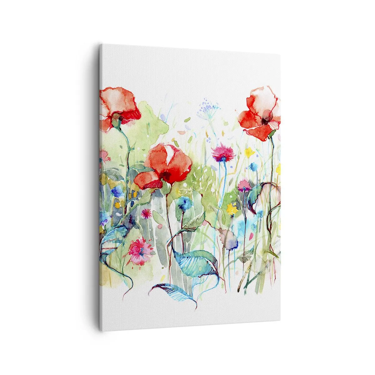 Lærredstryk - Billede på lærred - En blomstrende eng i maj - 50x70 cm