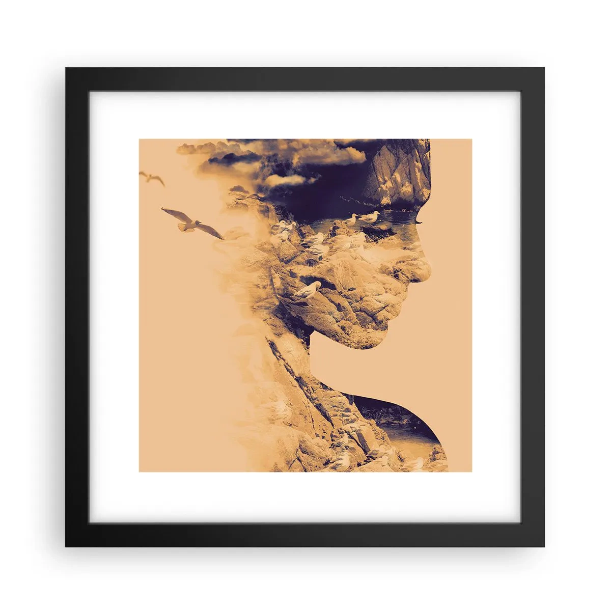 Plakat i sort ramme - Smuk af natur - 30x30 cm