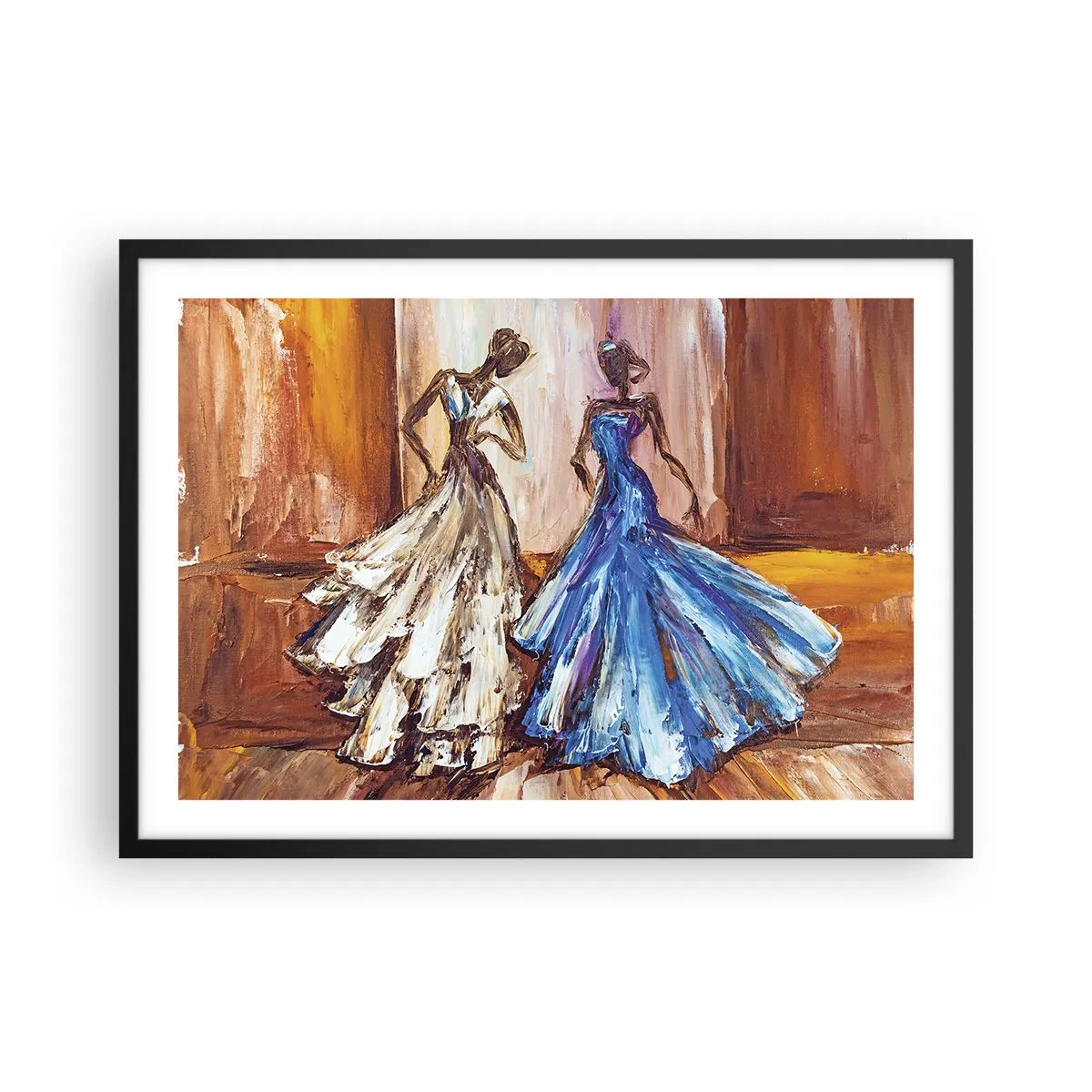 Plakat i sort ramme - Den taknemmelige duo - 70x50 cm
