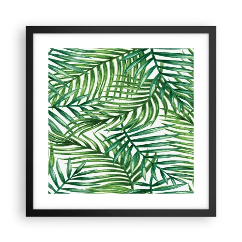 Plakat i sort ramme - Under det grønne baldakin - 40x40 cm
