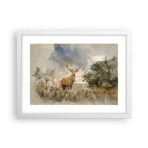 Plakat i hvid ramme - Værdighed - styrke - værdighed - 40x30 cm