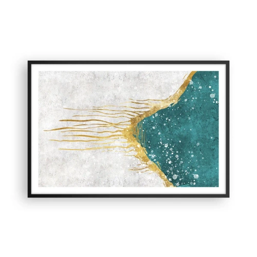 Plakat i sort ramme - Gyldent tidevand - 91x61 cm