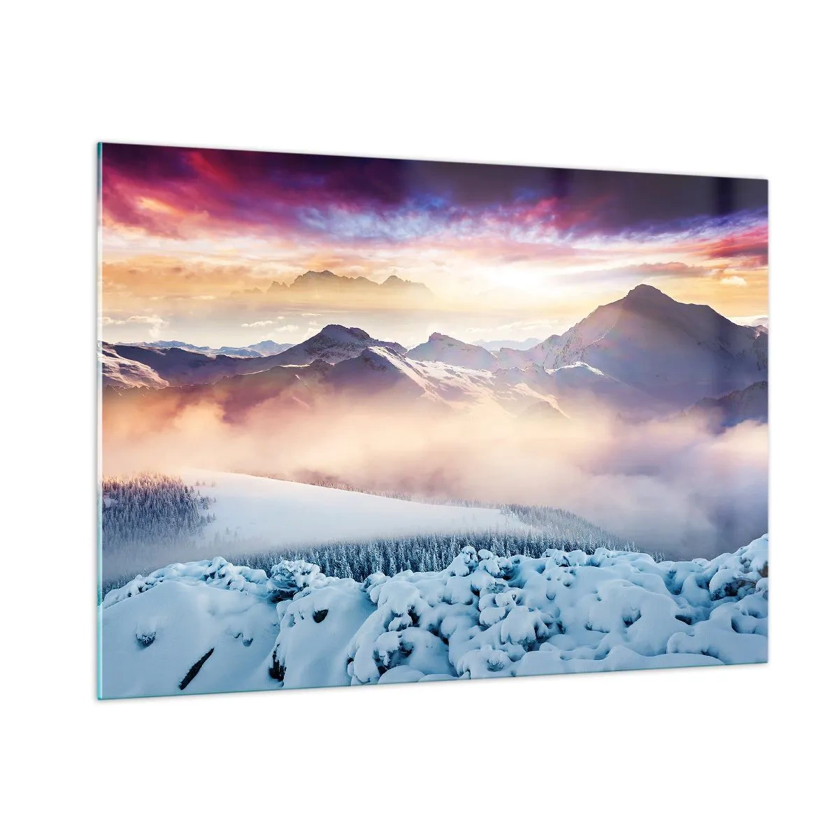 Billede på glas - Naturens kraft og renhed - 100x70 cm