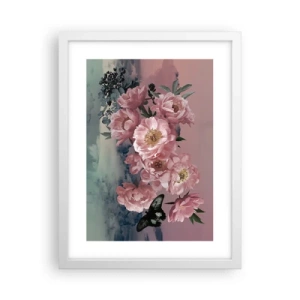 Plakat i hvid ramme - Højdepunktet af romantikken - 30x40 cm