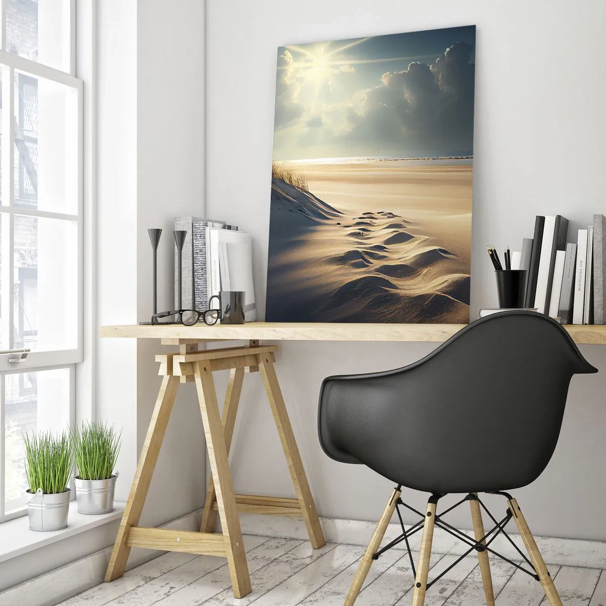 Billede på glas - Beroligende landskab - 50x70 cm