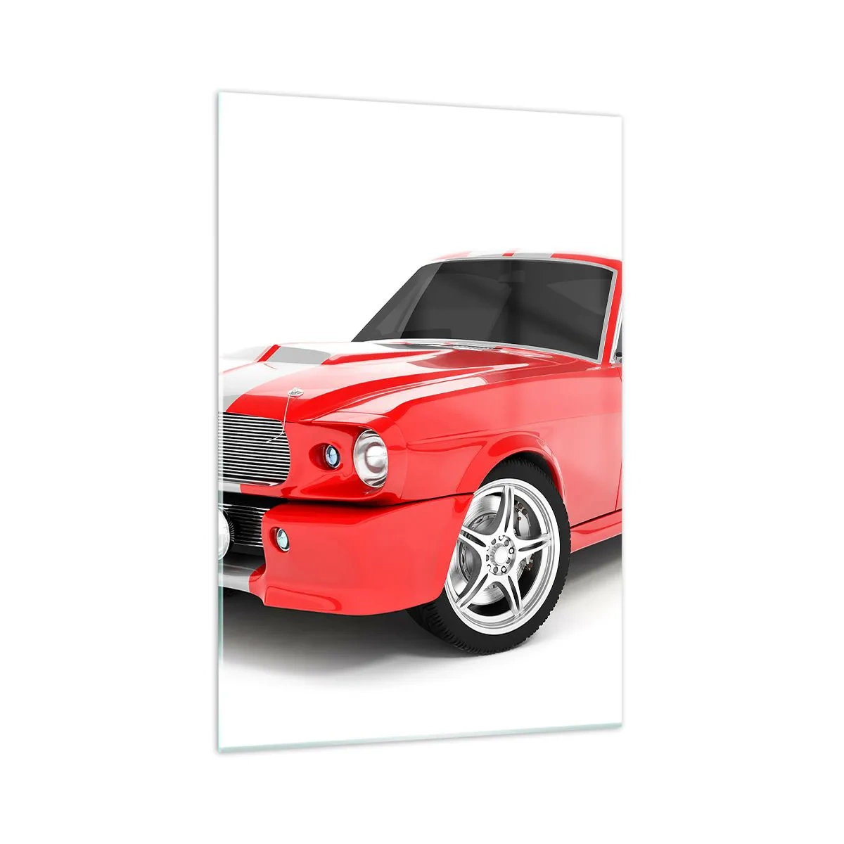Billede på glas - Mustang så hurtigt som vinden - 70x100 cm