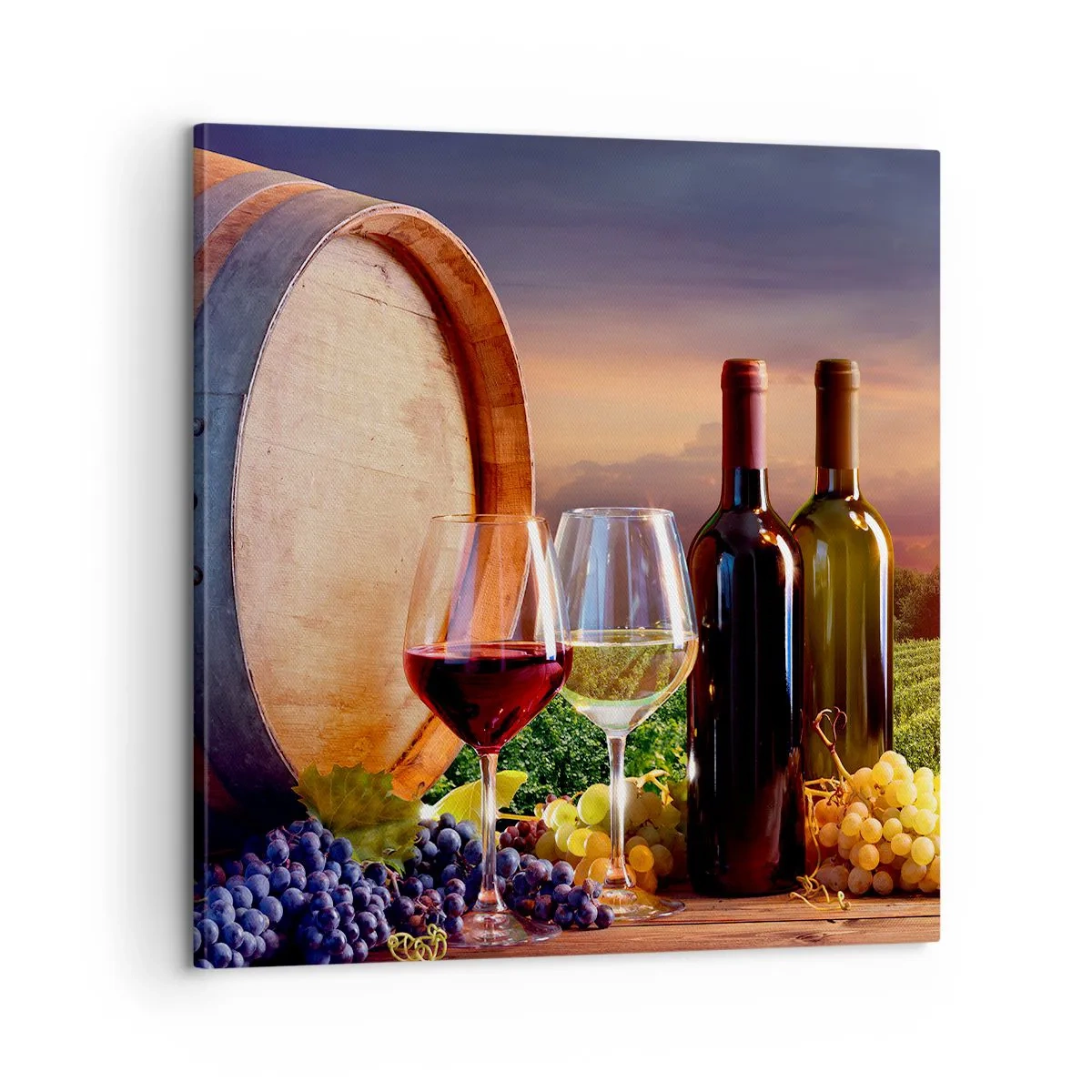 Lærredstryk - Billede på lærred - Livet har smag her - 60x60 cm