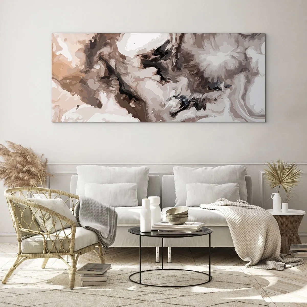 Billede på glas - En galakses fødsel - 120x50 cm