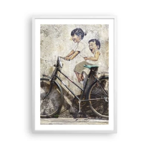 Plakat i hvid ramme - Sandt eller falsk? - 50x70 cm