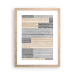 Plakat i ramme af lyst egetræ - Komposition: hold den lodret - 30x40 cm