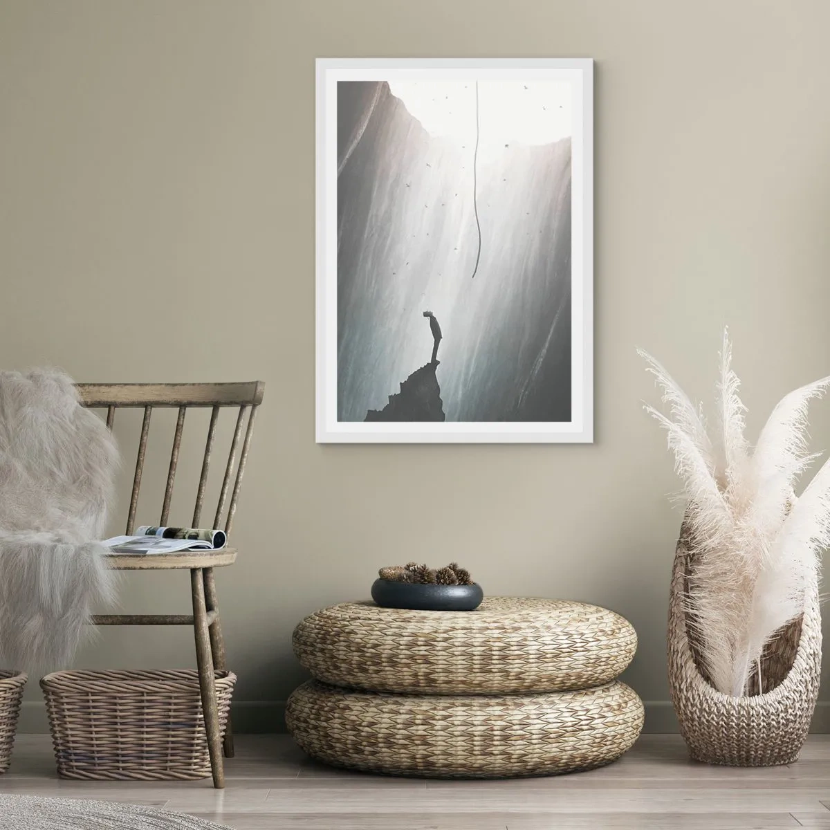 Plakat i hvid ramme - Der er altid en vej ud - 70x100 cm