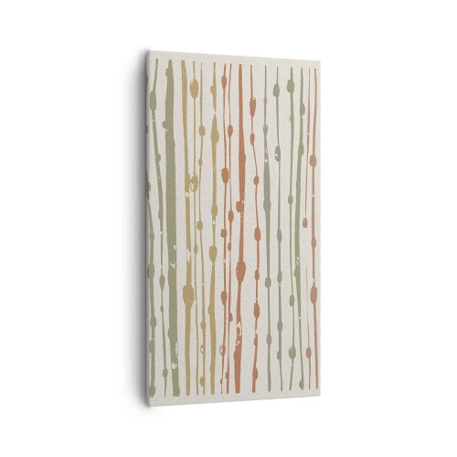 Lærredstryk - Billede på lærred - Musikalsk farvenotation - 55x100 cm