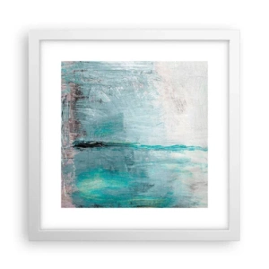 Plakat i hvid ramme - Horisontalt med blå farve - 30x30 cm