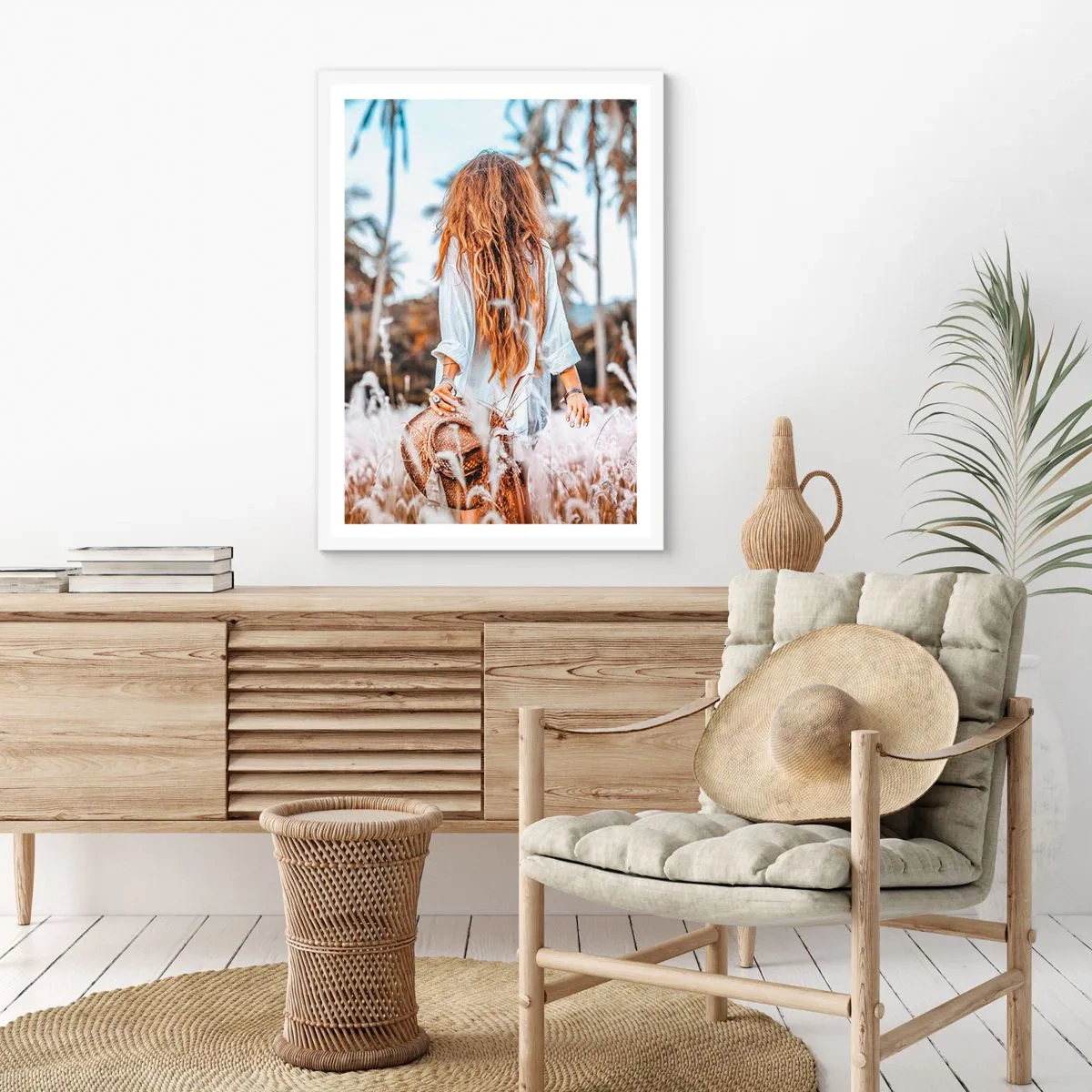 Plakat i hvid ramme - Født af græsdun - 30x40 cm