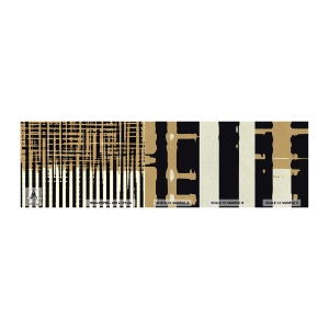 Prøve Fototapet Premium Sand - Arkitektonisk abstraktion - Abstraktion, Stykke, Linjer - 100x30 cm