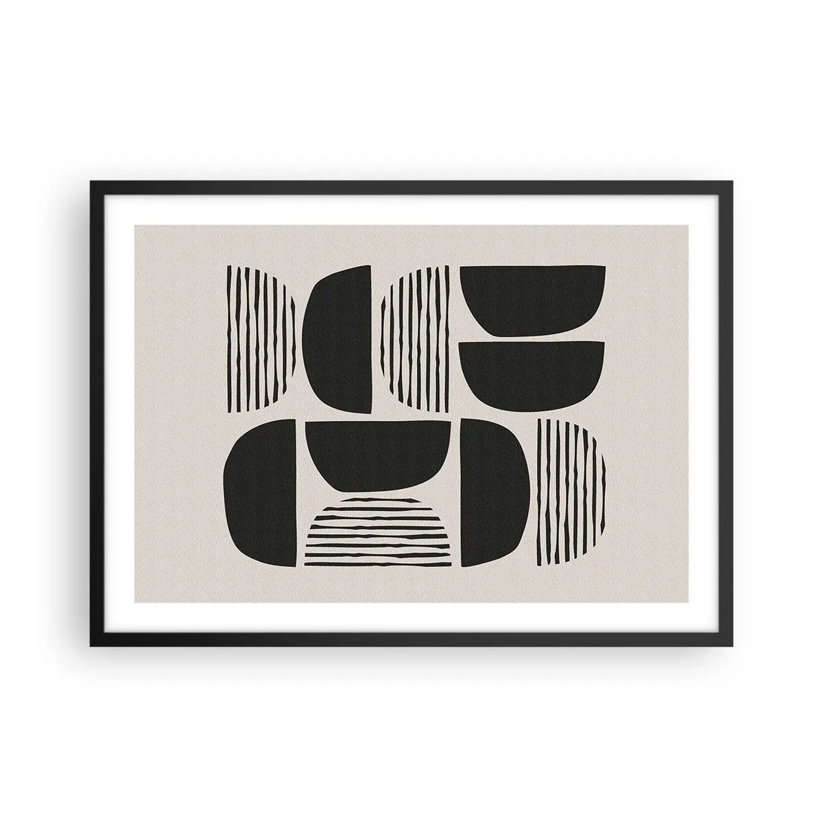 Plakat i sort ramme - Halvhjertede arrangementer - 70x50 cm