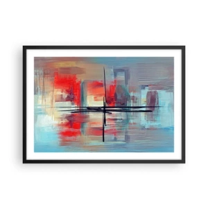 Plakat i sort ramme - Landskab i en ukendt dimension - 70x50 cm