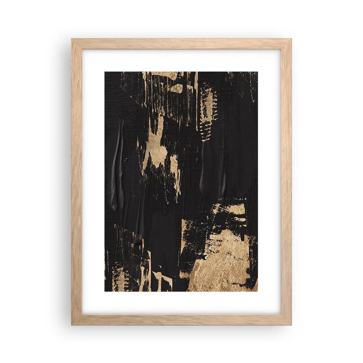 Plakat i ramme af lyst egetræ - Et spor af berøring - 30x40 cm