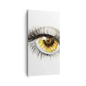 Lærredstryk - Billede på lærred - Et look lige så varmt som sommeren - 65x120 cm