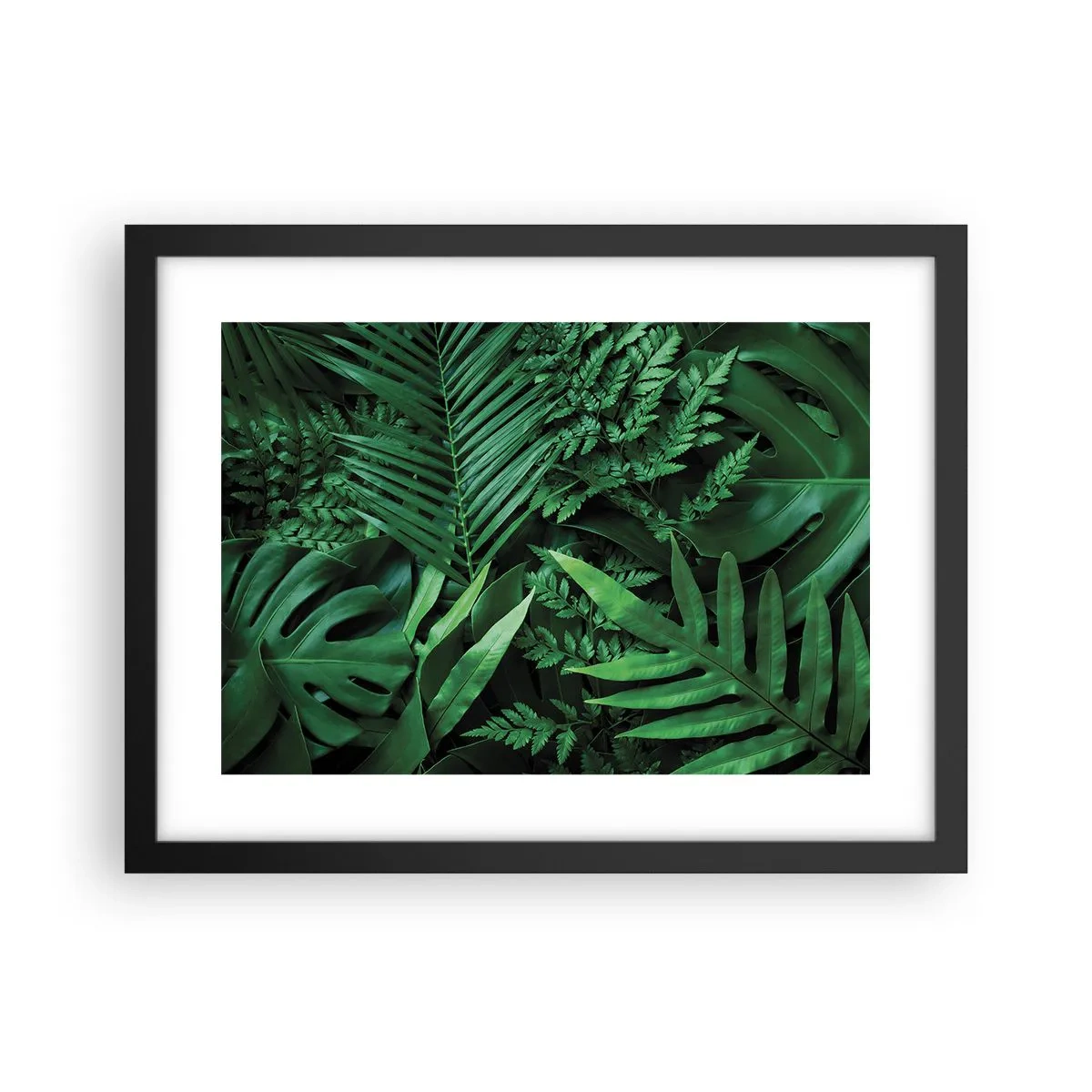 Plakat i sort ramme - Kranset i grønt - 40x30 cm