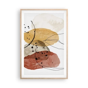 Plakat i ramme af lyst egetræ - Som lys, klar luft - 61x91 cm