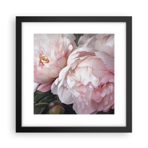 Plakat i sort ramme - Fastlåst i blomstring - 30x30 cm