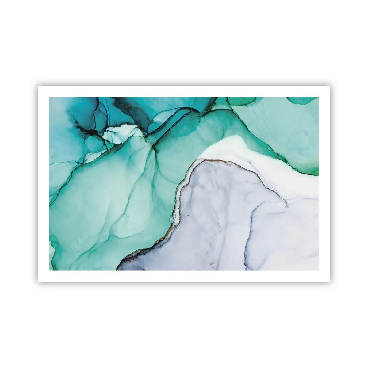 Plakat - Undersøgelse i turkis - 91x61 cm