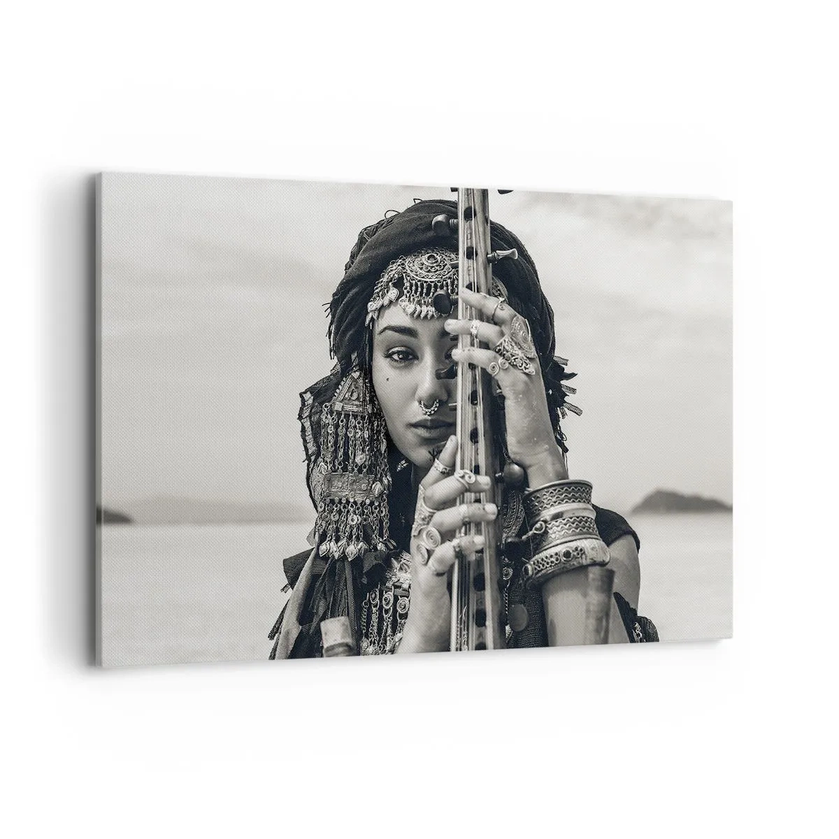 Lærredstryk - Billede på lærred - Selve den orientalske musik - 120x80 cm