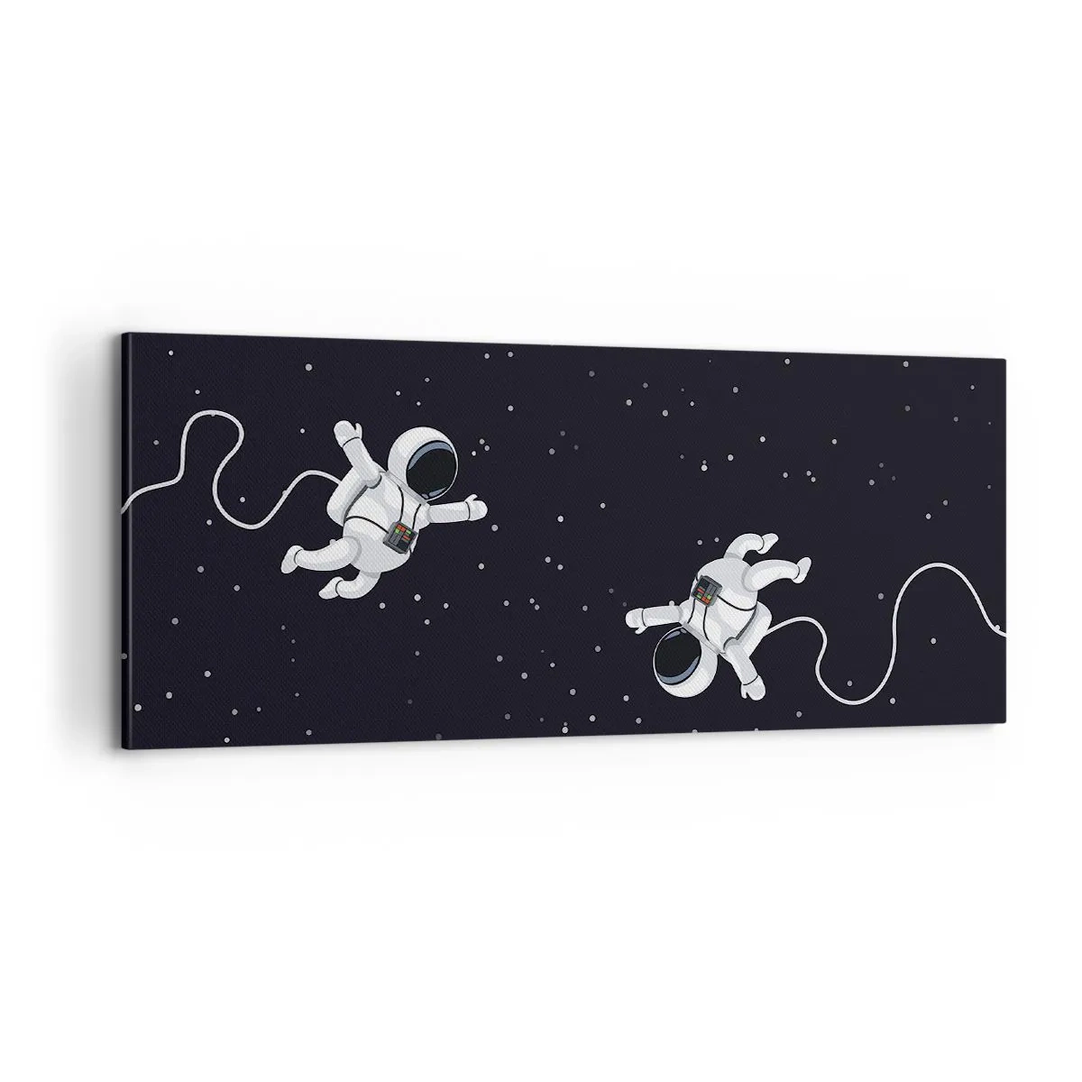 Lærredstryk - Billede på lærred - Rummet vikler sig sammen - 100x40 cm