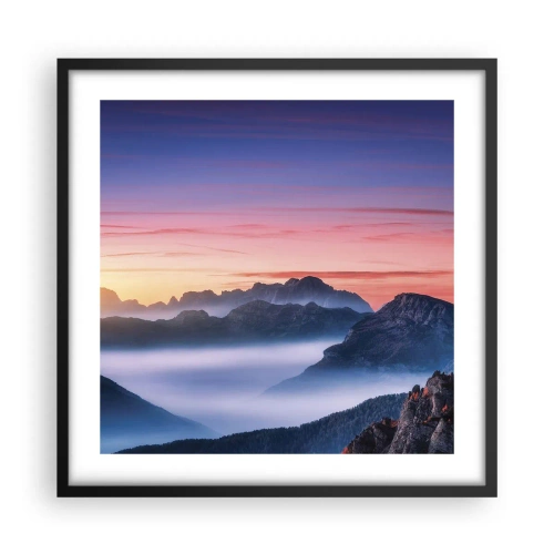 Plakat i sort ramme - Over dalene - 50x50 cm