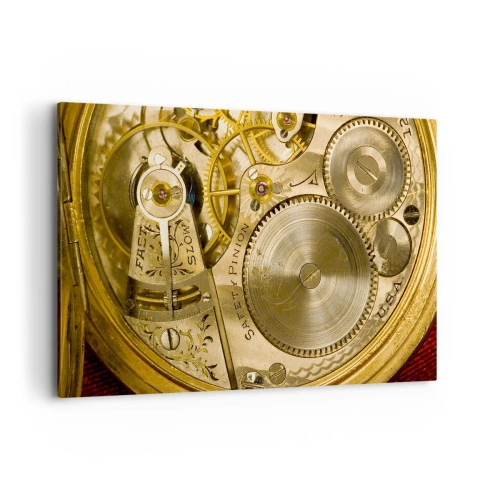 Lærredstryk - Billede på lærred - Følg med tiden - 120x80 cm