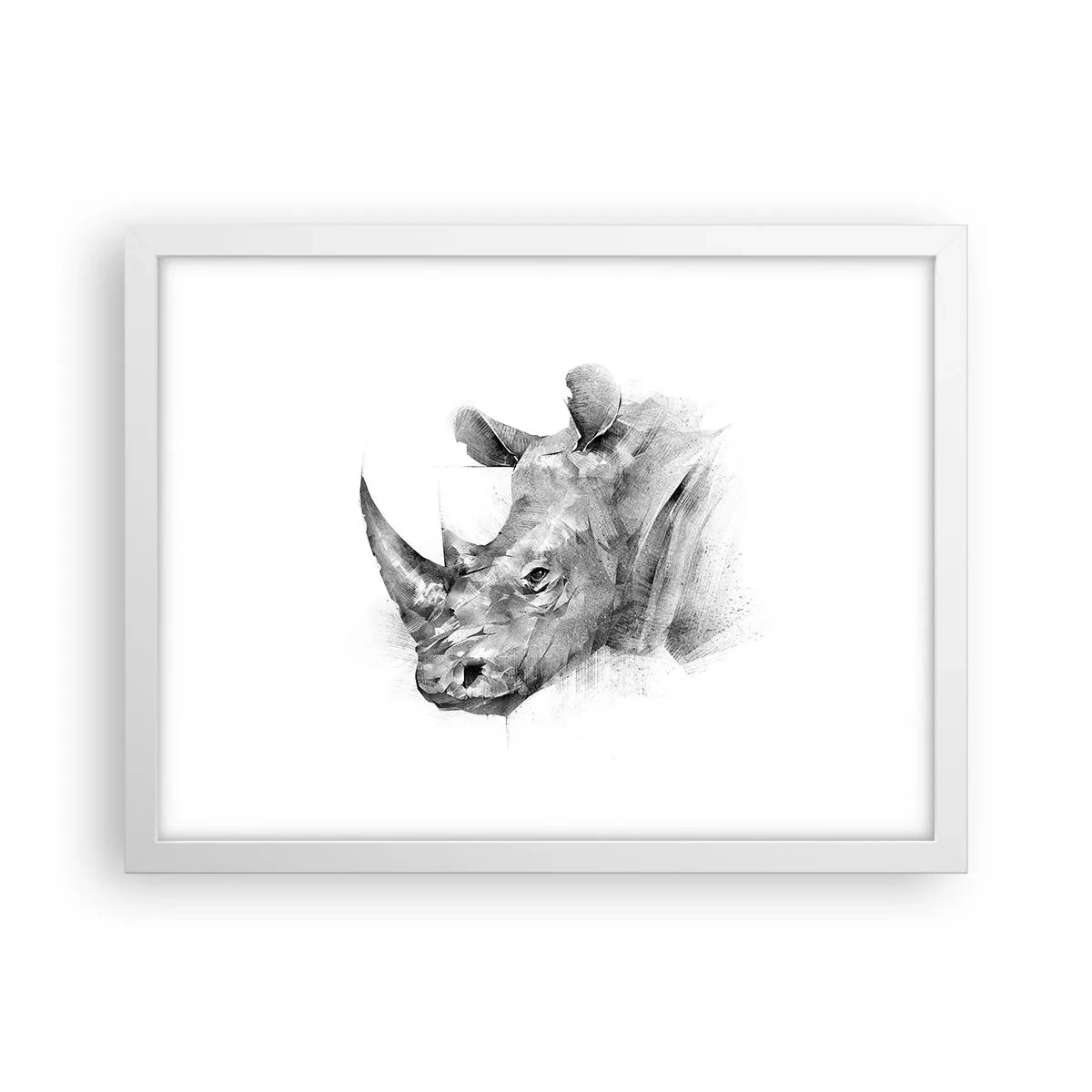 Plakat i hvid ramme - Afrikansk portræt - 40x30 cm