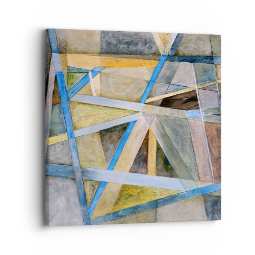 Lærredstryk - Billede på lærred - Lige eller skråt? - 30x30 cm