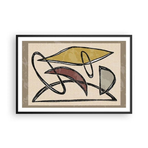 Plakat i sort ramme - Vertikaler og niveauer - 91x61 cm