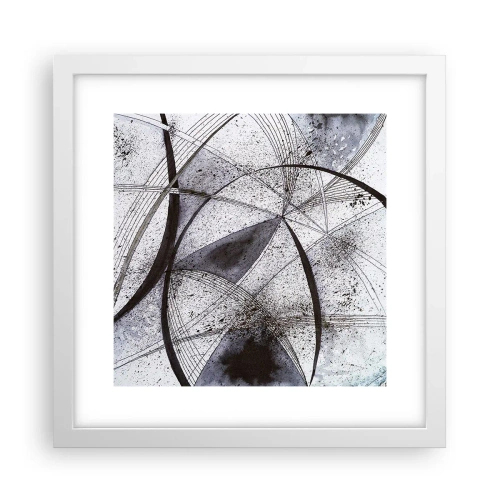 Plakat i hvid ramme - Futuristisk fantasi - 30x30 cm