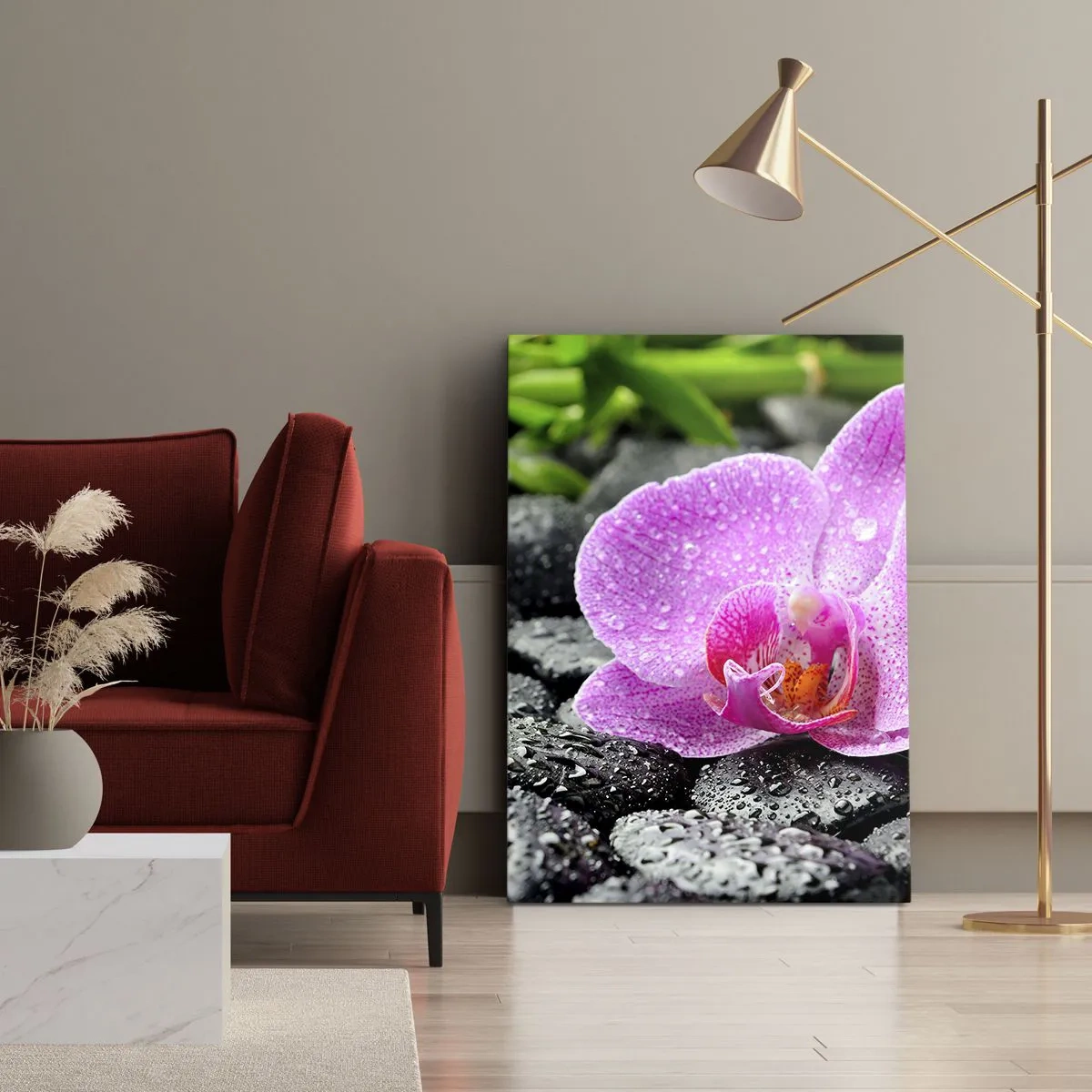 Lærredstryk - Billede på lærred - Som et åbent hjerte - 55x100 cm