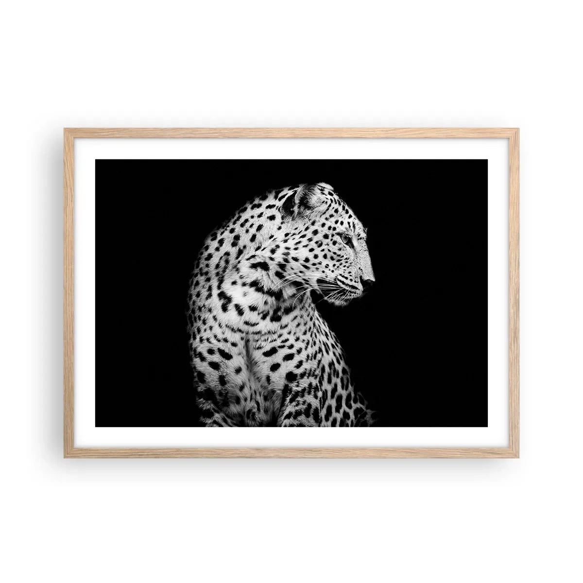 Plakat i ramme af lyst egetræ - Den rigtige profil er perfekt! - 70x50 cm