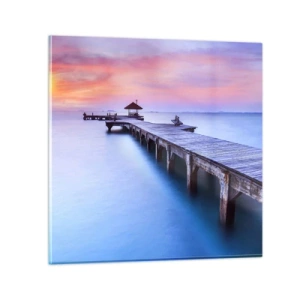 Billede på glas - Et hav af ro til horisonten - 60x60 cm