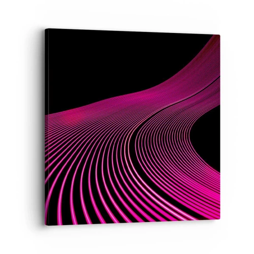 Lærredstryk - Billede på lærred - En allé af lys - 30x30 cm