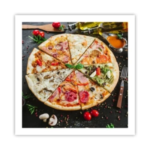 Plakat - Et udvalg af smagsvarianter - 60x60 cm