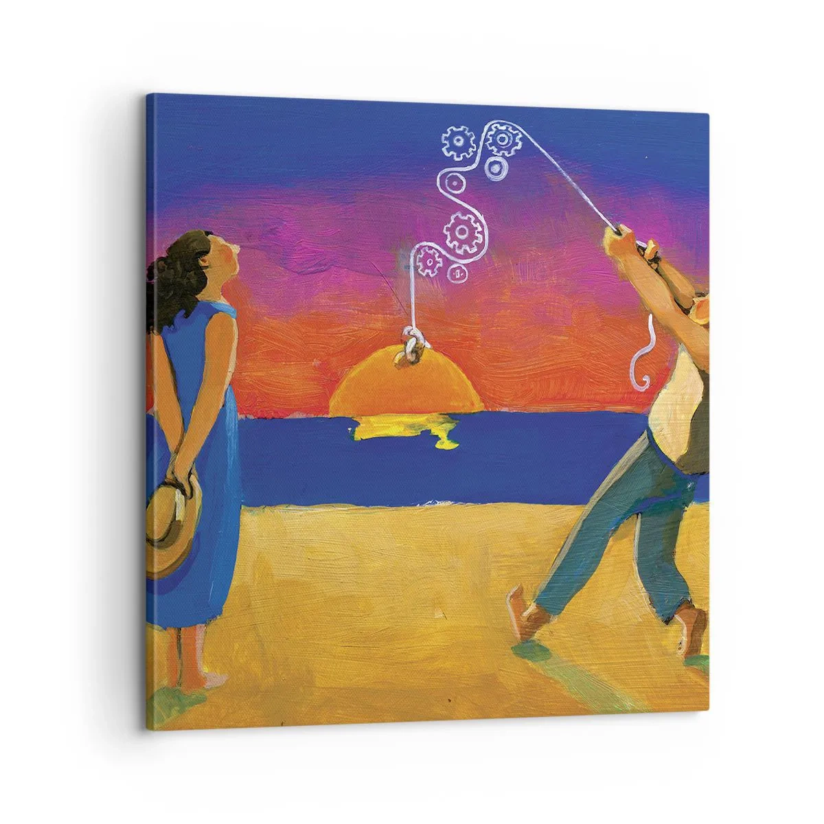 Lærredstryk - Billede på lærred - Mere end en stjerne fra himlen - 60x60 cm