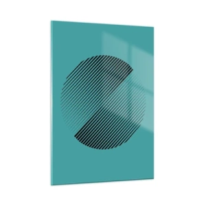 Billede på glas - Cirklen - en geometrisk variation - 50x70 cm