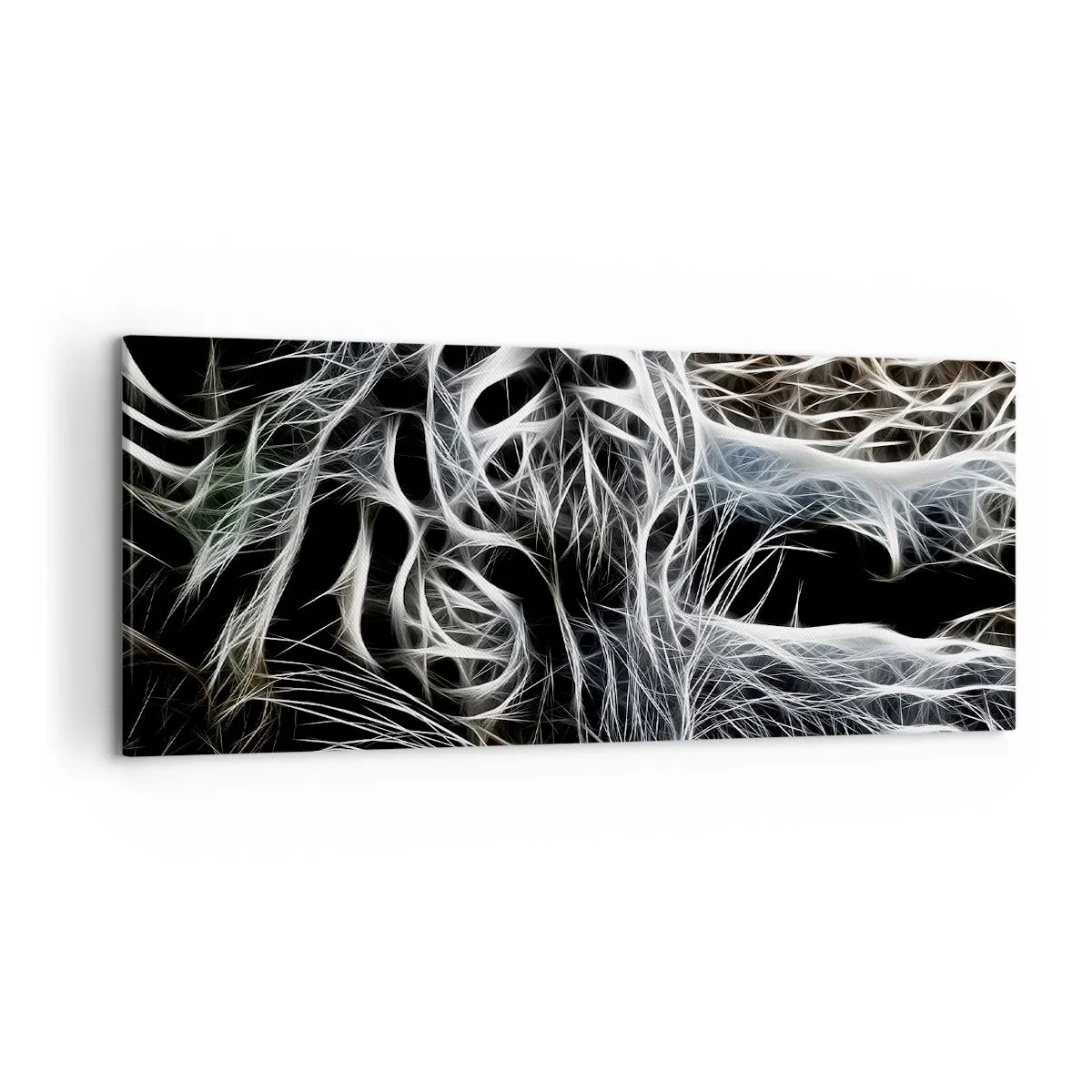 Lærredstryk - Billede på lærred - En undersøgelse af kattens lethed - 120x50 cm