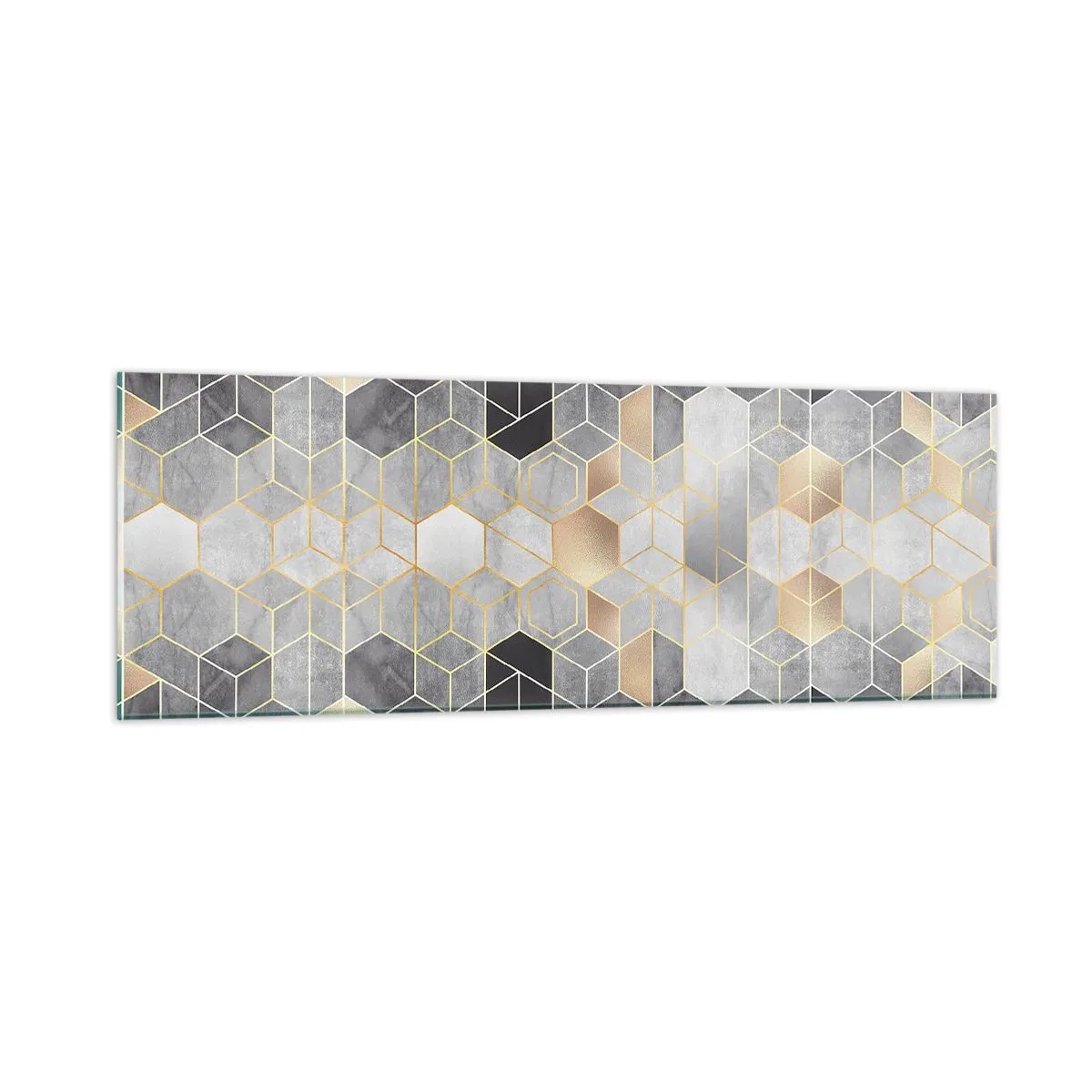 Billede på glas - Sammensætning af diamanter - 90x30 cm