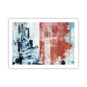 Plakat - Abstrakt halvt og halvt - 70x50 cm