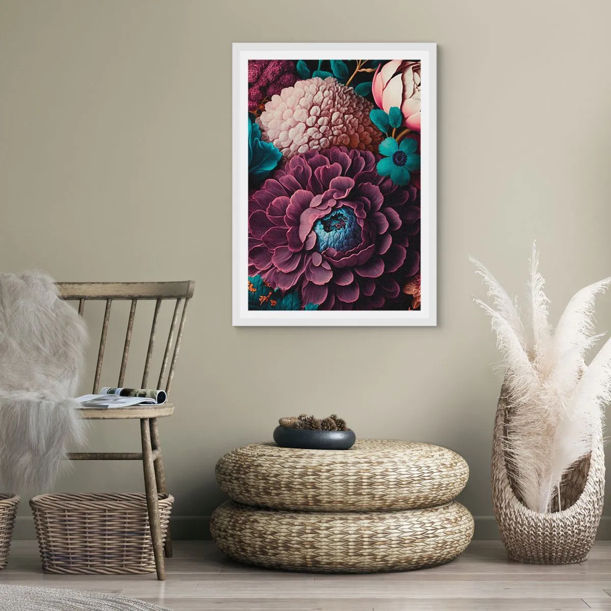 Plakat i hvid ramme - Natur i overflod - 50x70 cm