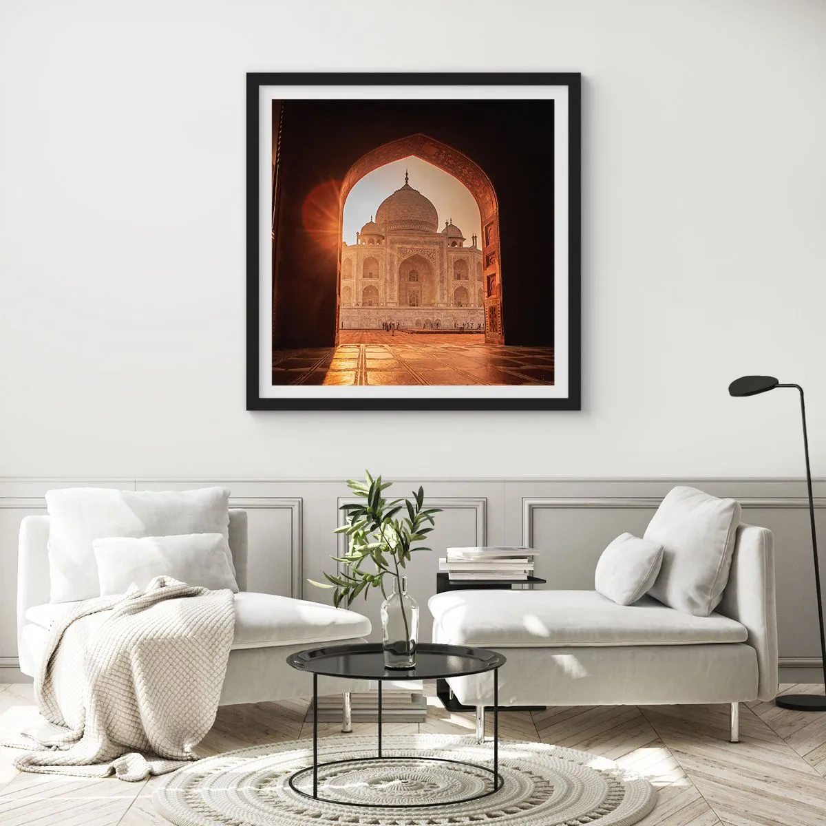 Plakat i sort ramme - Et monument over overjordisk kærlighed - 30x30 cm