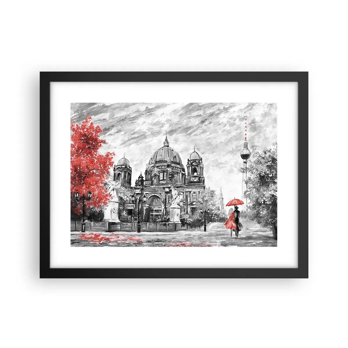 Plakat i sort ramme - Møde i Berlin - 40x30 cm